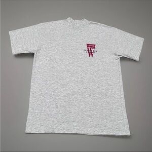 Vintage Mens Gray Levis Jeans For Women USA Single Stitch High Neck T-Shirt Rare